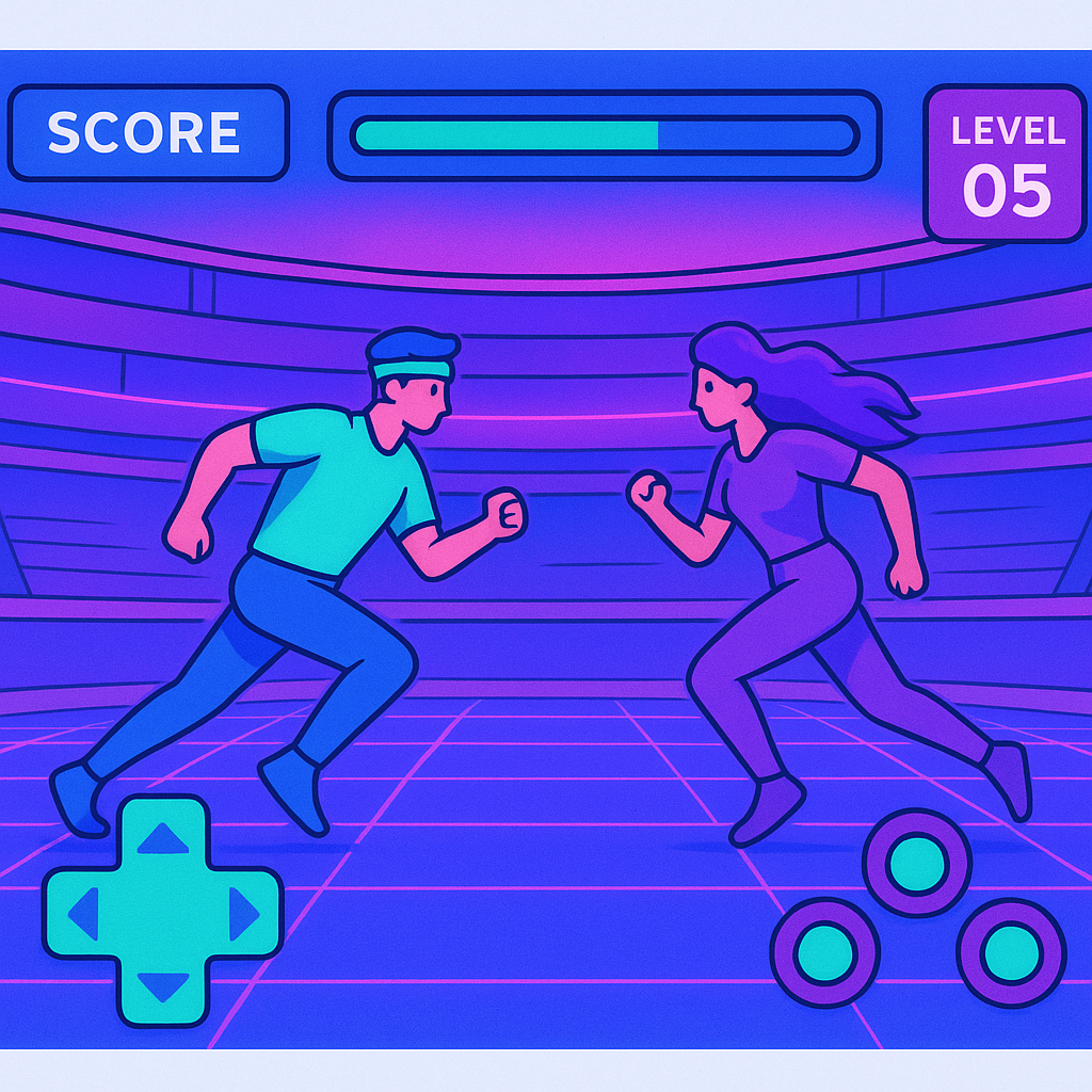 Gallery card — retro arena